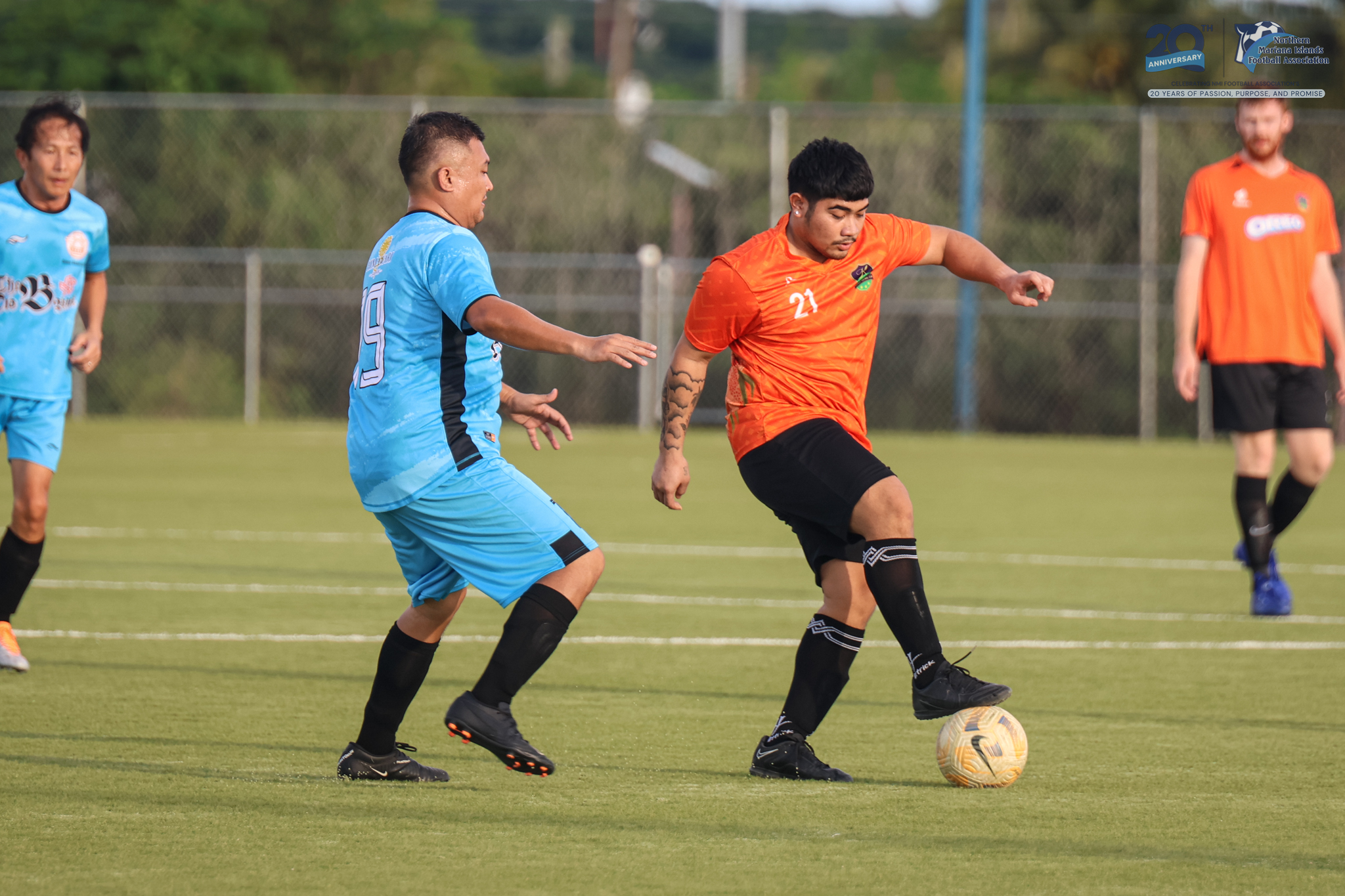 May be an image of 4 people, people playing soccer, people playing football and text