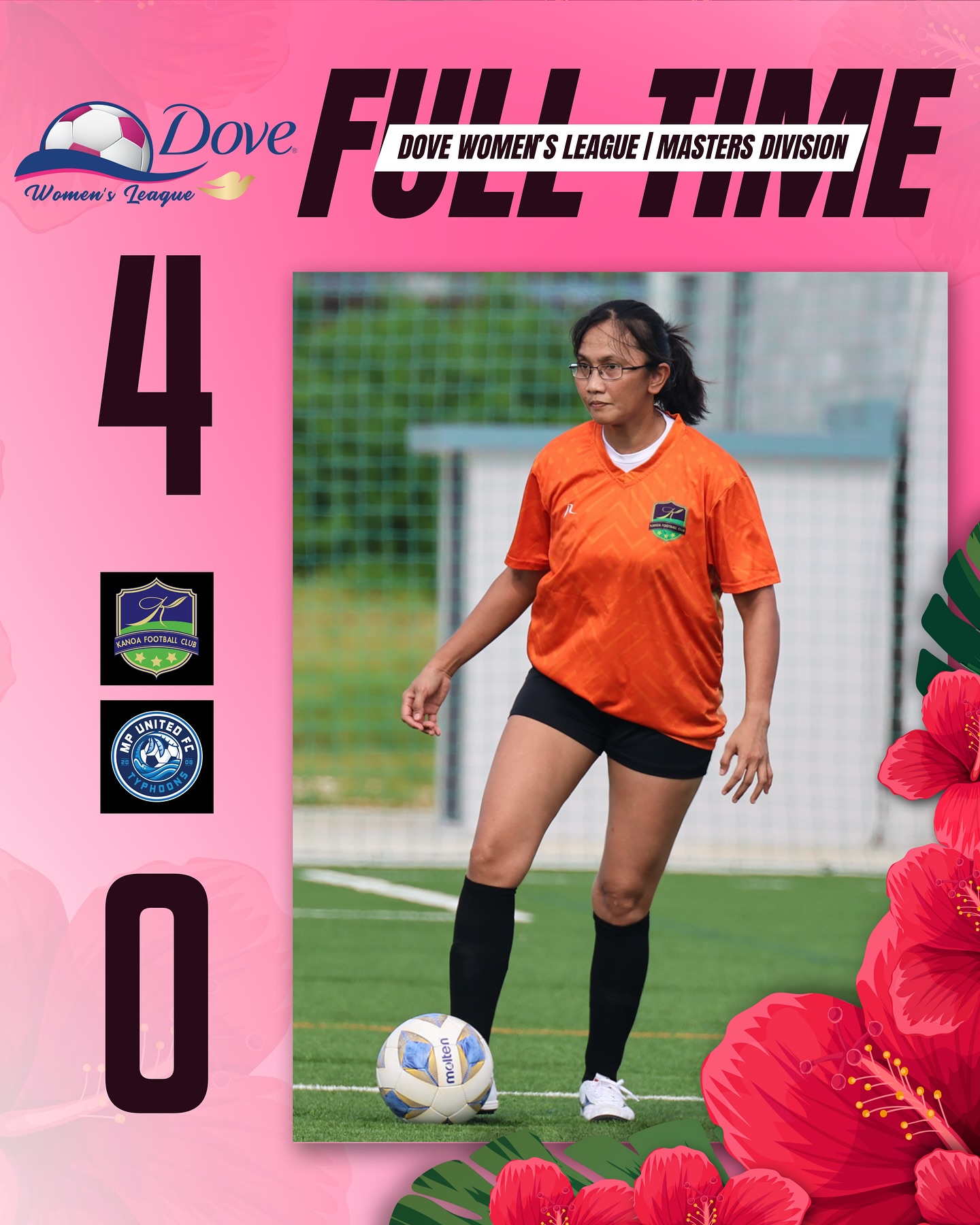 May be an image of 1 person, playing football, playing soccer and text that says 'Dove DOVE WOMEN'S LEAGUE MASTERS TIE DIVISION Women's Leaque FWL FULLTHE ULL 4 Kuu KOIL WHE GNN O 못 A UNITER O'