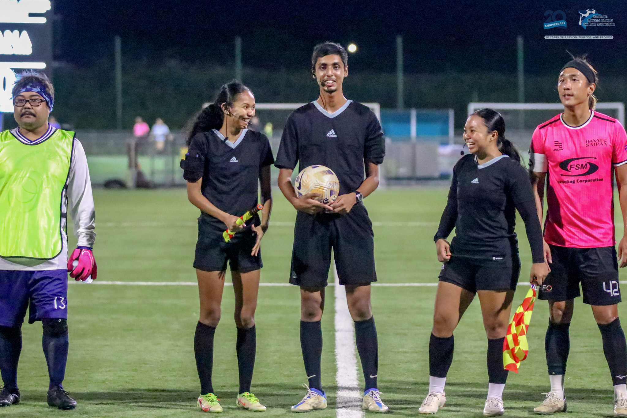 May be an image of 6 people, people playing football, people playing soccer and text