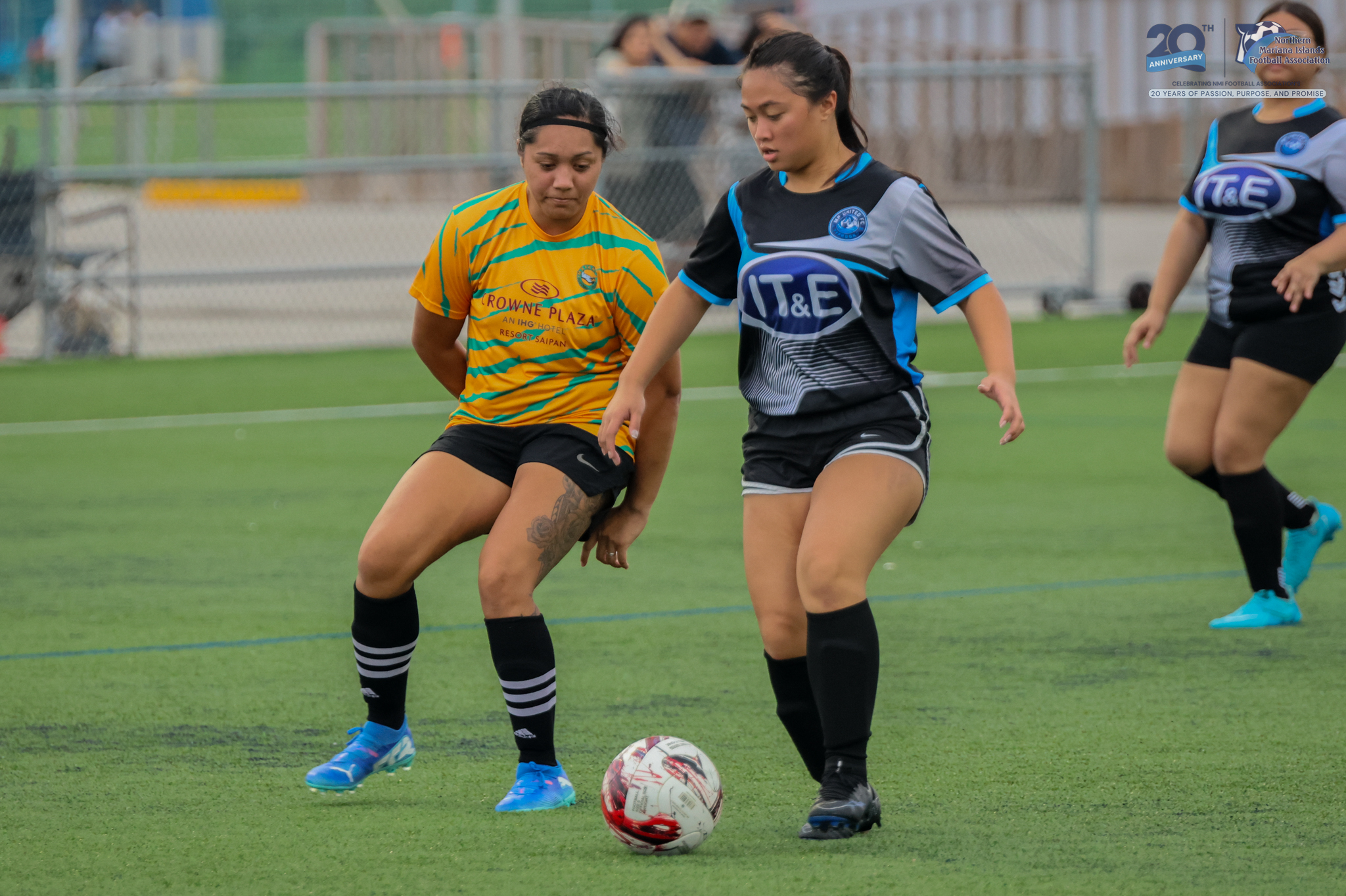 May be an image of 3 people, people playing soccer, people playing football and text