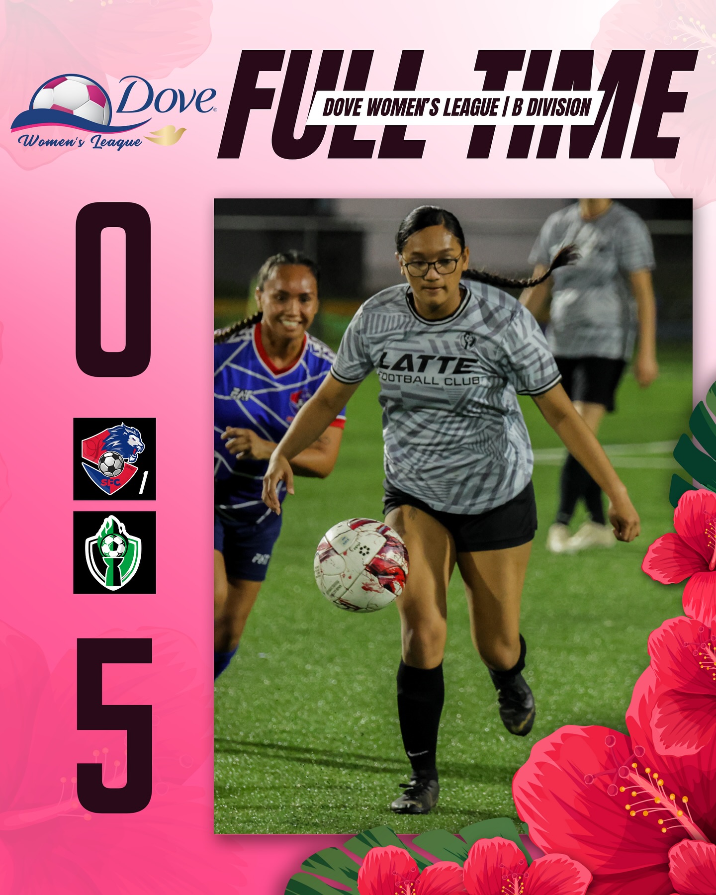 May be an image of 2 people, people playing soccer and text that says 'Dove DOVE WOMEN'S LEAGUE IB THHMIE DIVISION Women's Leaque FLA FLLLTE JLL O COTBALL COTBALLCLUE CLUBS 5'