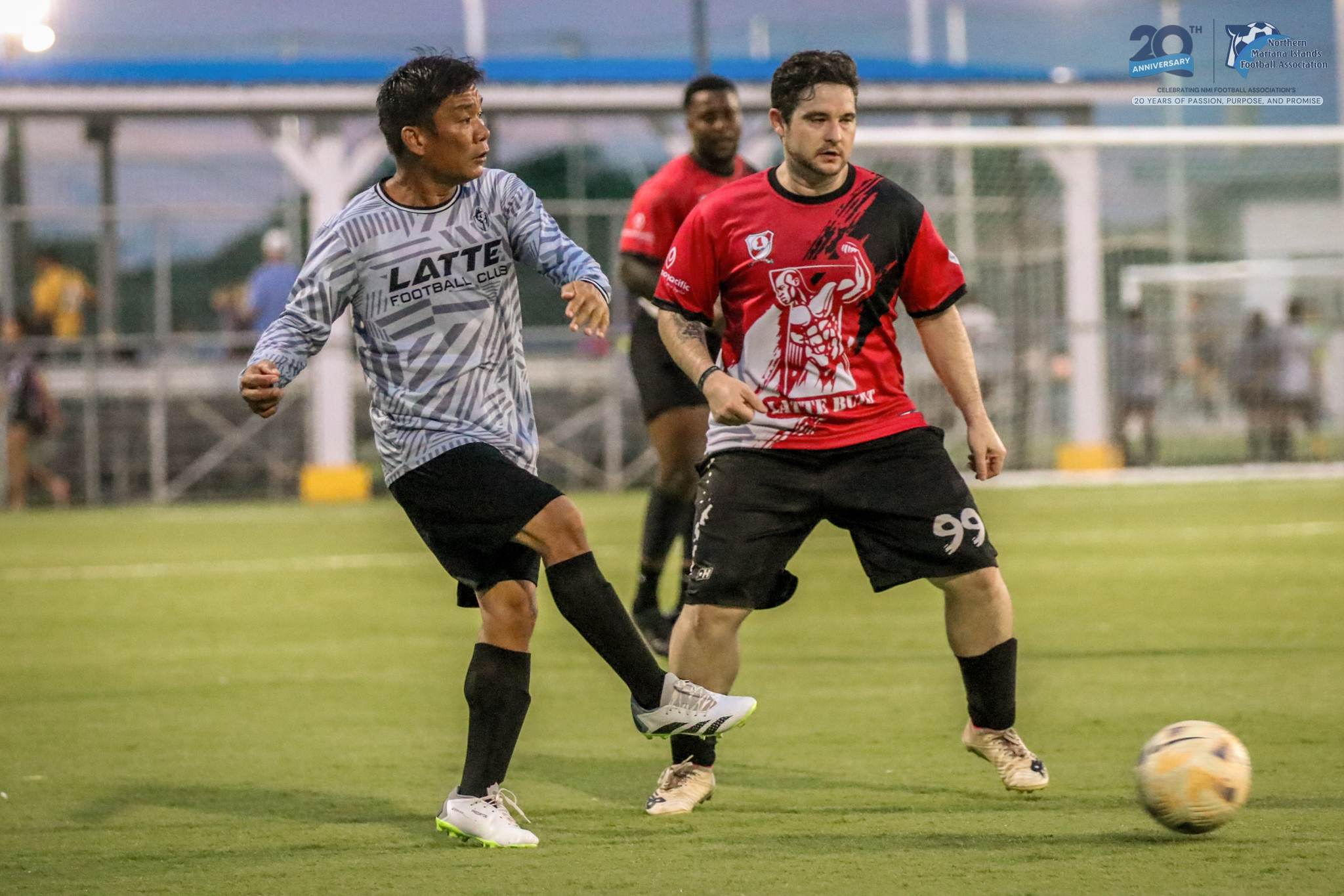 May be an image of 4 people, people playing soccer, people playing football and text