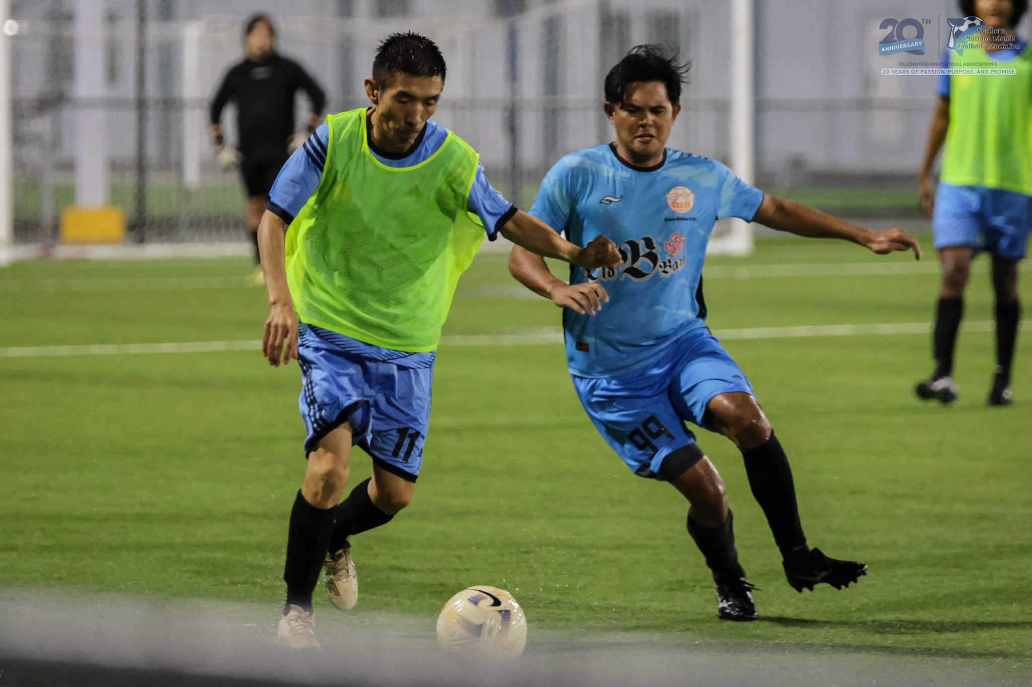 May be an image of 4 people, people playing soccer, people playing football and text