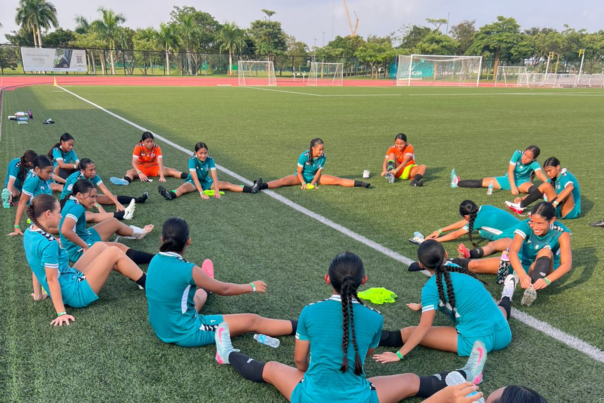 May be an image of 9 people, people playing football, people playing soccer and grass