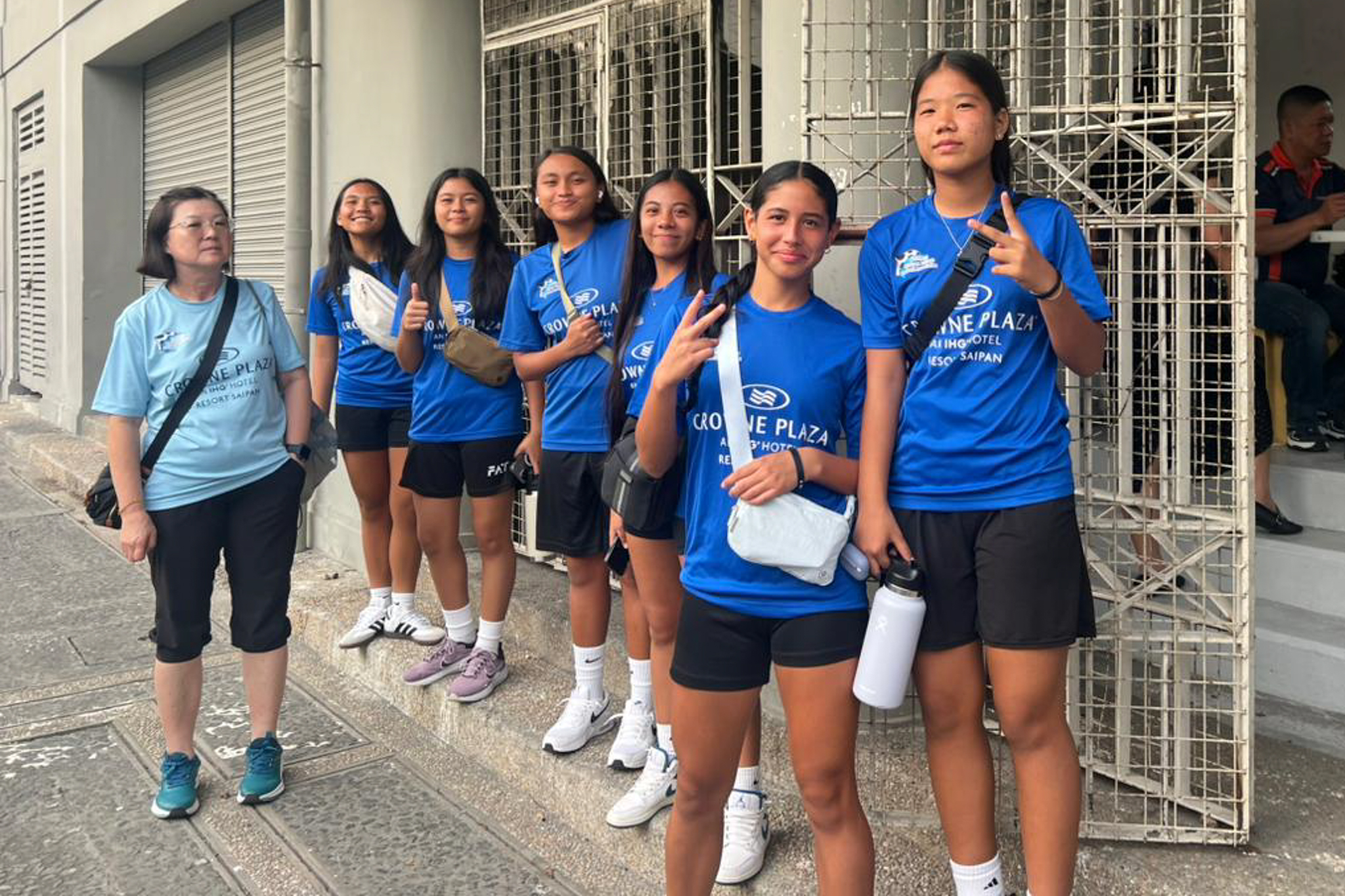 May be an image of 7 people, people playing basketball and text that says 'Gii ALSORT NE NEPLAZ PLAZ ALIHOHO ESOY ESOSAIPAN SAIPAN 농수 CROVEPLAZA JE PLAZA CRO pHoT HOT'