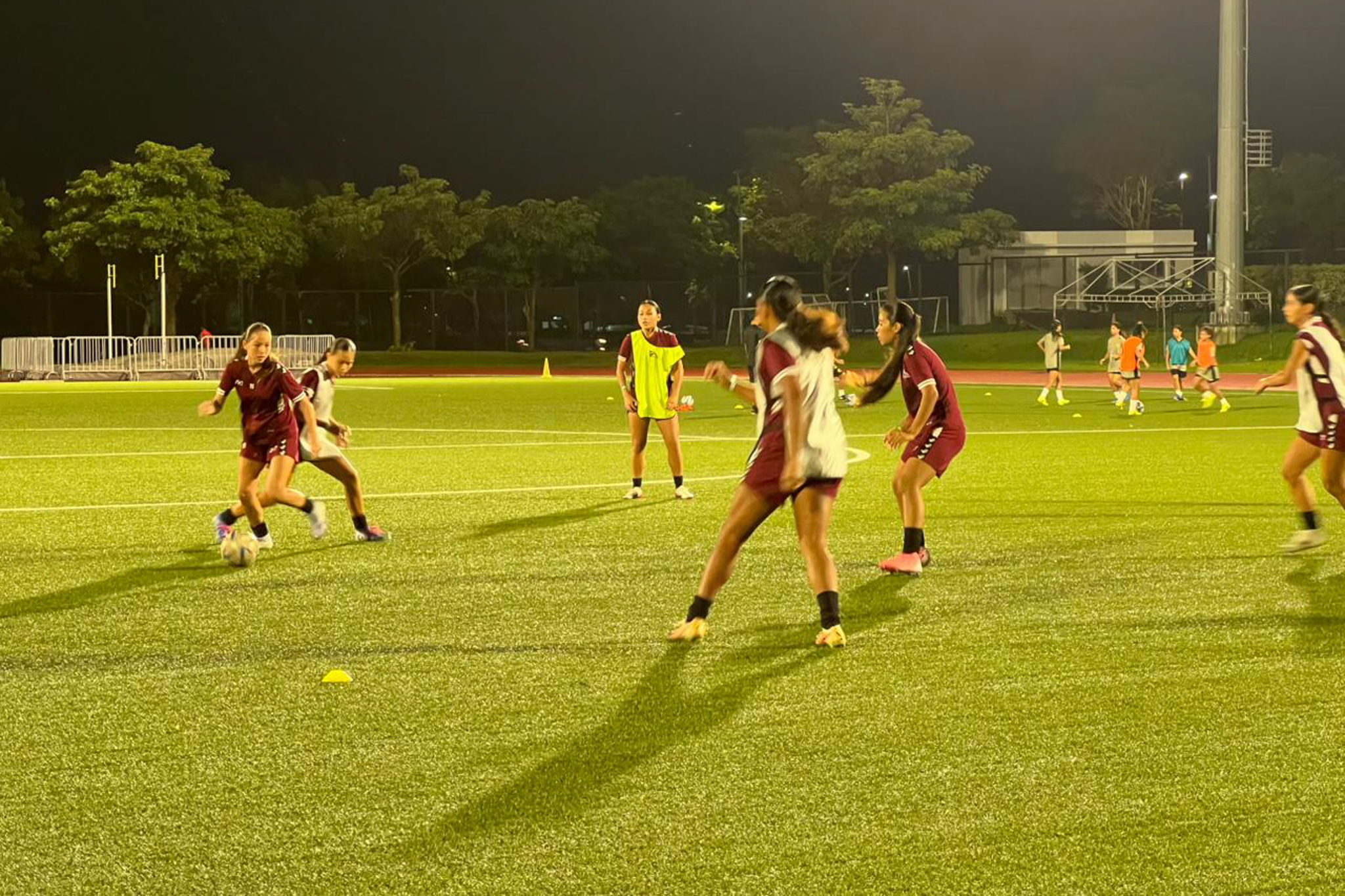 May be an image of 10 people, people playing football, people playing soccer and grass