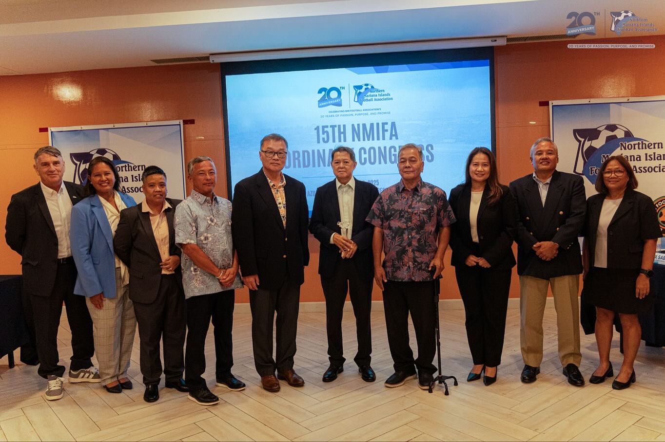 May be an image of one or more people and text