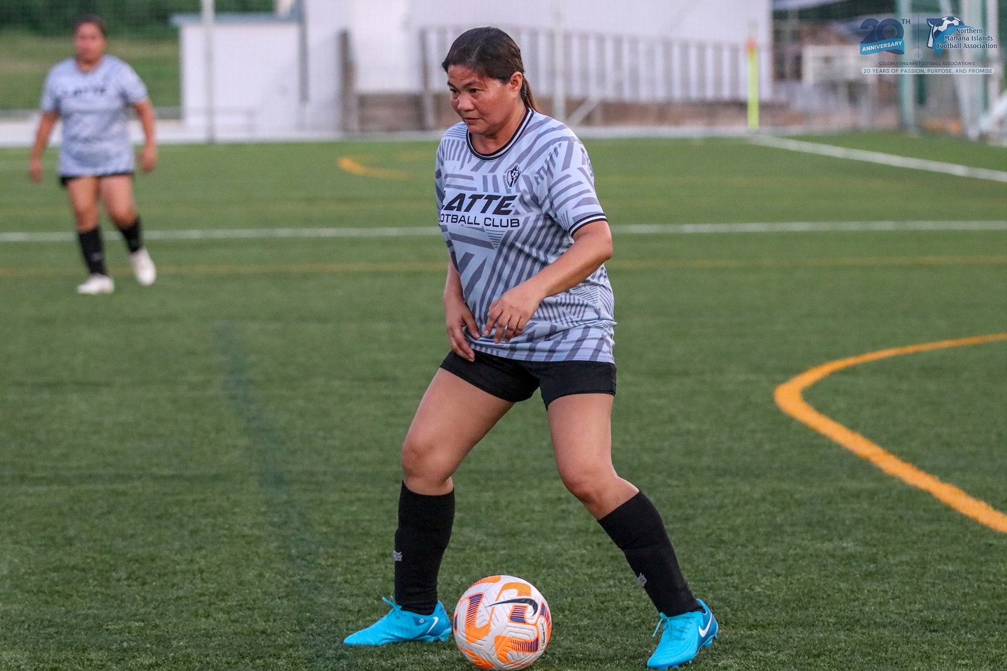 May be an image of soccer, football, grass and text