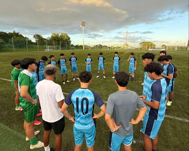 May be an image of football, soccer and text