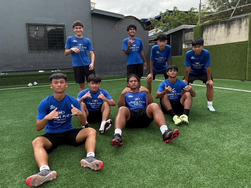 May be an image of football, soccer and text