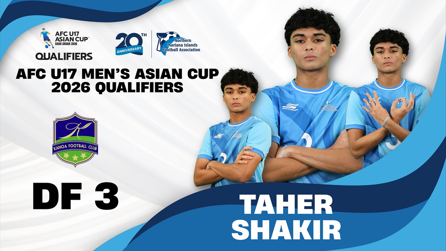 May be an image of soccer, football and text that says 'AFCU17 ANUP AFC U17 ASIAN CUP 5交場2826 TH ANHIVERSARY Northern Islands sland ariana notball Association QUALIFIERS AFC U17 MEN'S ASIAN CUP 2026 QUALIFIERS KANOA FO FOO TBALL CLUS DF 3 TAHER SHAKIR'