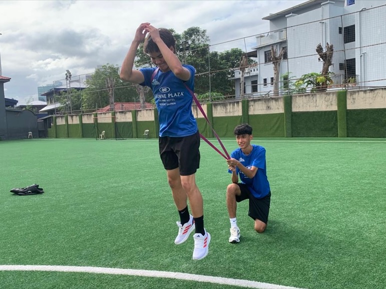 May be an image of tennis, soccer and football