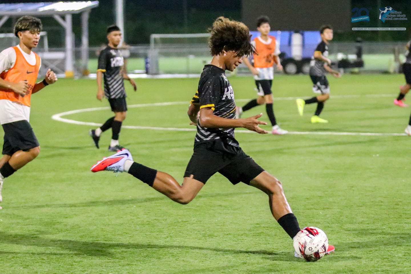 May be an image of soccer, football and text