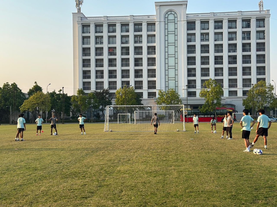 May be an image of one or more people, people playing soccer, people playing football, grass and text